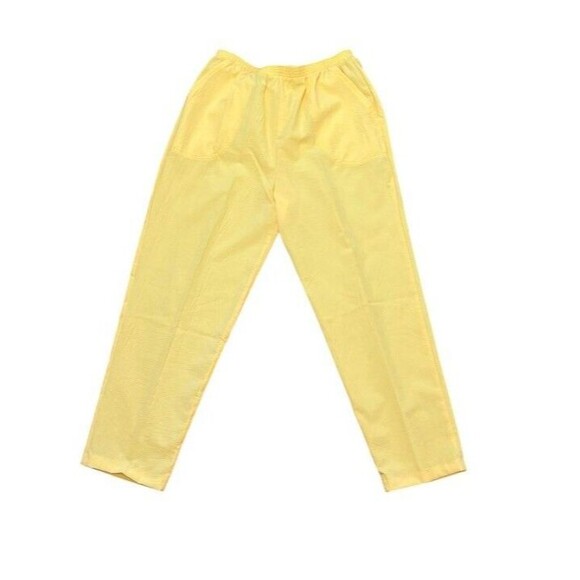 Vintage Cape Cod Women's Size 14P Yellow  Pull On Pants Made in USA Petite Short - Picture 1 of 8
